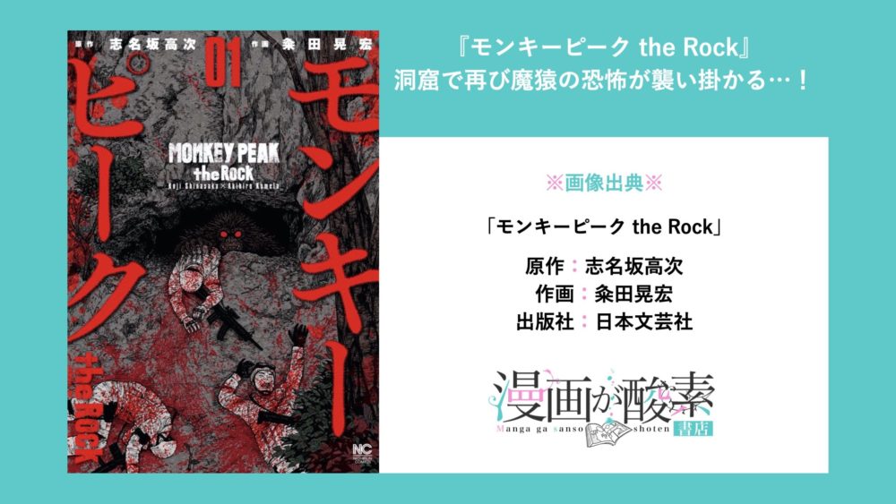 モンキーピーク The Rock ザ ロック 漫画のネタバレ感想 洞窟で魔猿が襲い掛かる 漫画が酸素 書店